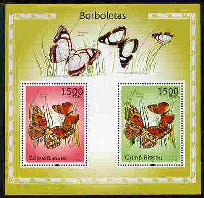 Guinea - Bissau 2010 Butterflies perf s/sheet containing 2 values unmounted mint