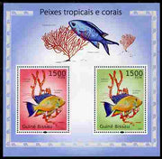 Guinea - Bissau 2010 Tropical Fish & Coral perf s/sheet containing 2 values unmounted mint