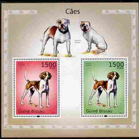 Guinea - Bissau 2010 Dogs perf s/sheet containing 2 values unmounted mint