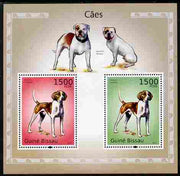 Guinea - Bissau 2010 Dogs perf s/sheet containing 2 values unmounted mint
