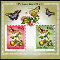 Guinea - Bissau 2010 Insects & Flowers perf s/sheet containing 2 values unmounted mint