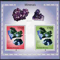 Guinea - Bissau 2010 Minerals perf s/sheet containing 2 values unmounted mint