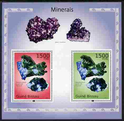 Guinea - Bissau 2010 Minerals perf s/sheet containing 2 values unmounted mint
