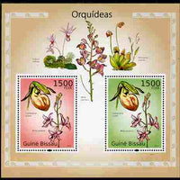 Guinea - Bissau 2010 Orchids perf s/sheet containing 2 values unmounted mint