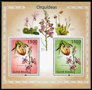 Guinea - Bissau 2010 Orchids perf s/sheet containing 2 values unmounted mint