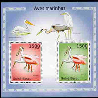 Guinea - Bissau 2010 Sea Birds perf s/sheet containing 2 values unmounted mint