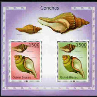 Guinea - Bissau 2010 Shells perf s/sheet containing 2 values unmounted mint