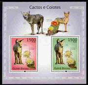 Guinea - Bissau 2010 Cactus & Cayotes perf s/sheet containing 2 values unmounted mint