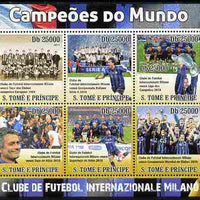 St Thomas & Prince Islands 2011 Football World Cup perf sheetlet containing 6 values unmounted mint
