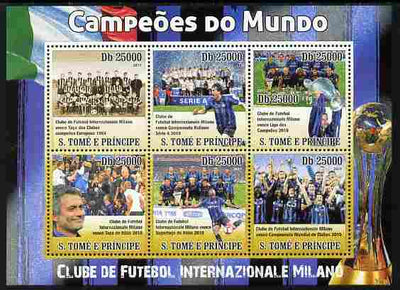 St Thomas & Prince Islands 2011 Football World Cup perf sheetlet containing 6 values unmounted mint