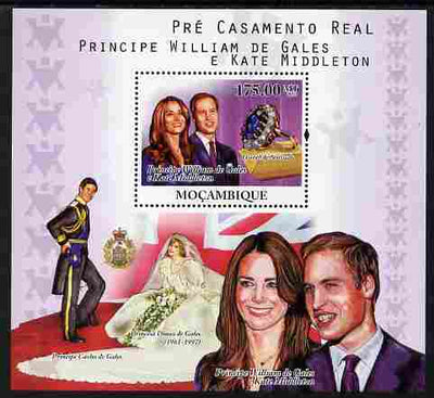 Mozambique 2010 Royal Engagement - William & Kate perf s/sheet unmounted mint
