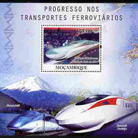 Mozambique 2010 Japanese High Speed Trains perf s/sheet unmounted mint