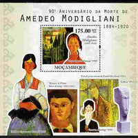Mozambique 2010 90th Death Anniversary of Amedeo Modigliani perf s/sheet unmounted mint