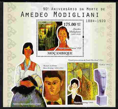Mozambique 2010 90th Death Anniversary of Amedeo Modigliani perf s/sheet unmounted mint