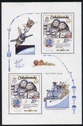 Czechoslovakia 1983 Fifth Anniversary of Soviet-Czech Space Flight unmounted mint m/sheet, SG MS 2673, Mi BL 53