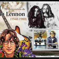 Guinea - Bissau 2010,70th Birth Anniversary of John Lennon perf s/sheet unmounted mint