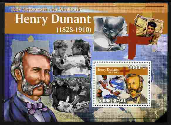 Guinea - Bissau 2010 Death Centenary of Henry Dunant perf s/sheet unmounted mint