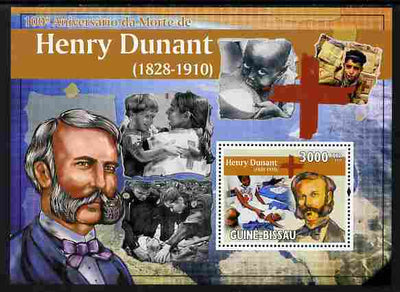 Guinea - Bissau 2010 Death Centenary of Henry Dunant perf s/sheet unmounted mint