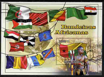 Guinea - Bissau 2010 African Flags #3 perf s/sheet unmounted mint