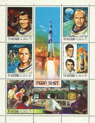 Ras Al Khaima 1969 Apollo 12 perf sheetlet containing set of 5 unmounted mint, Mi 339-42A
