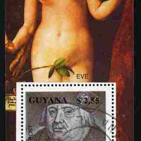 Guyana 1990 Eve and Tassis by Durer (500th Anniversary) perf m/sheet fine cto used