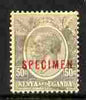 Kenya, Uganda & Tanganyika 1922-27 KG5 50c Script CA overprinted SPECIMEN fresh with gum but sl staining SG 85s (only about 400 produced)
