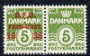 Denmark 1938 10th Danish Philatelic Exhibition, se-tenant pair, one without overprint unmounted mint, Scott #263