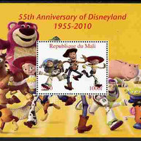 Mali 2010 55th Anniversary of Disneyland - Toy Story #1 perf s/sheet unmounted mint. Note this item is privately produced and is offered purely on its thematic appeal