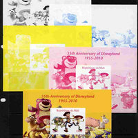 Mali 2010 55th Anniversary of Disneyland - Toy Story #1 s/sheet - the set of 5 imperf progressive proofs comprising the 4 individual colours plus all 4-colour composite, unmounted mint