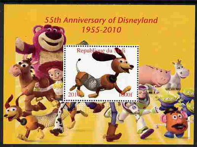 Mali 2010 55th Anniversary of Disneyland - Toy Story #3 perf s/sheet unmounted mint. Note this item is privately produced and is offered purely on its thematic appeal