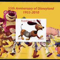Mali 2010 55th Anniversary of Disneyland - Toy Story #3 imperf s/sheet unmounted mint. Note this item is privately produced and is offered purely on its thematic appeal