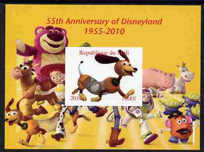 Mali 2010 55th Anniversary of Disneyland - Toy Story #3 imperf s/sheet unmounted mint. Note this item is privately produced and is offered purely on its thematic appeal