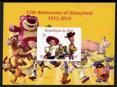 Mali 2010 55th Anniversary of Disneyland - Toy Story #5 imperf s/sheet unmounted mint. Note this item is privately produced and is offered purely on its thematic appeal