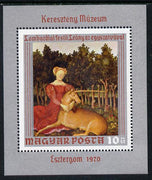 Hungary 1970 Painting m/sheet (Maid & the Unicorn) SG MS 2569