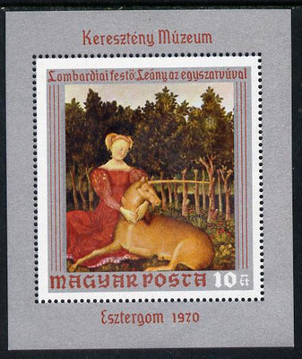 Hungary 1970 Painting m/sheet (Maid & the Unicorn) SG MS 2569