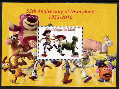 Mali 2010 55th Anniversary of Disneyland - Toy Story #6 perf s/sheet unmounted mint. Note this item is privately produced and is offered purely on its thematic appeal