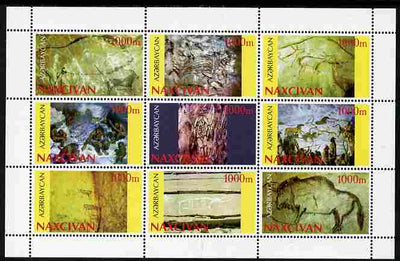 Naxcivan Republic 1998 Pre-historic life & Rock Paintings perf sheetlet containing 9 values unmounted mint