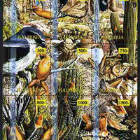 Kalmikia Republic 1999 Wildlife composite perf sheet containing 9 values unmounted mint