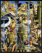 Kalmikia Republic 1999 Wildlife composite perf sheet containing 9 values unmounted mint