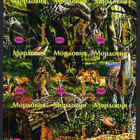 Mordovia Republic 1999 Wildlife composite perf sheet containing 9 values unmounted mint