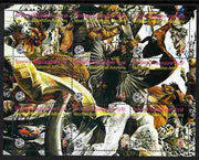 Badakhshan 1999 Wildlife composite perf sheet containing 9 values unmounted mint