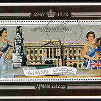 Ajman 1972 Silver Wedding 10R m/sheet fine cto used