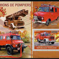 Togo 2010 Fire Trucks perf m/sheet unmounted mint