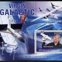 Togo 2010 Virgin Galactic perf m/sheet unmounted mint