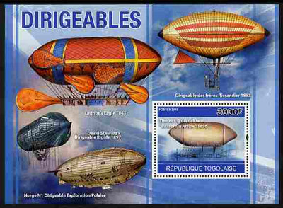 Togo 2010 Dirigibles perf m/sheet unmounted mint