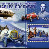 Togo 2010 150th Death Anniversary of Charles Goodyear perf m/sheet unmounted mint