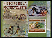 Togo 2010 History of the Motorcycle perf m/sheet unmounted mint