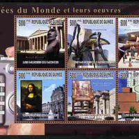 Guinea - Conakry 2010 Museums of the World perf sheetlet containing 6 values unmounted mint