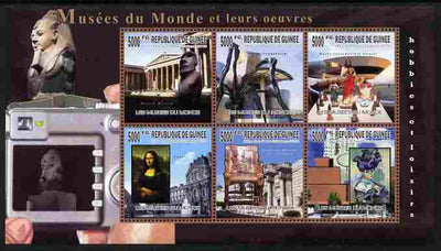 Guinea - Conakry 2010 Museums of the World perf sheetlet containing 6 values unmounted mint