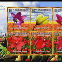 Guinea - Conakry 2010 The Passion of Tulips perf sheetlet containing 6 values unmounted mint